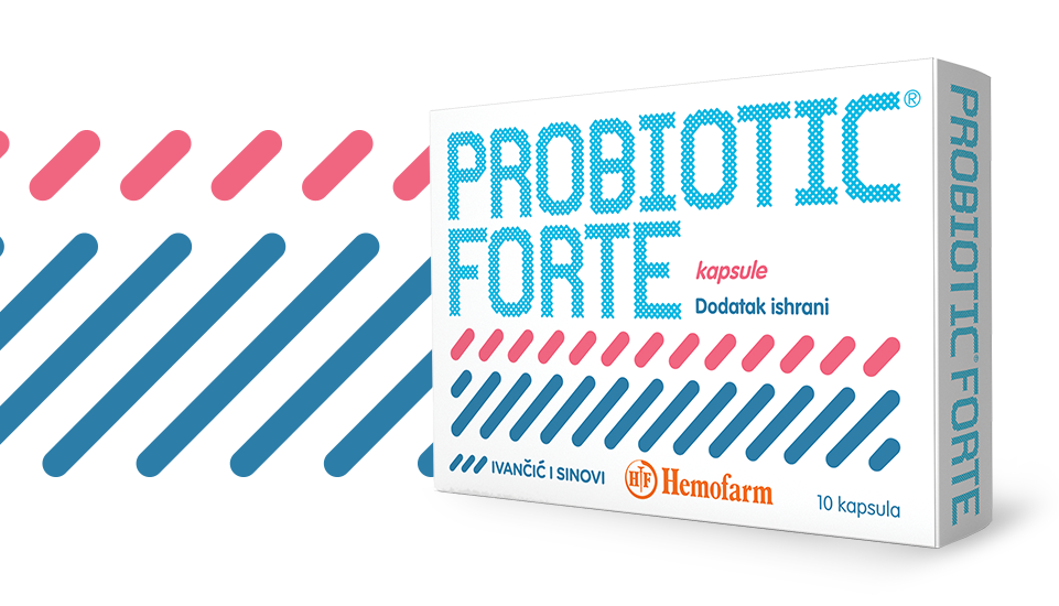 Spriječava disbalans crijevne flore koji nastaje uzimanjem antibiotika i posljedično dijareje. Probiotic Forte pruža dvostruku zaštitu crijevne flore.