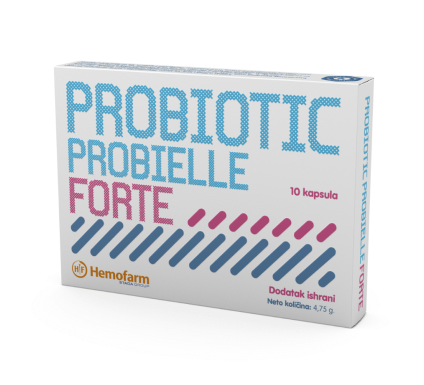 Sprečava disbalans crevne flore koji nastaje
uzimanjem antibiotika i posledično dijareje.
Probiotic Forte pruža dvostruku zaštitu crevne
flore.